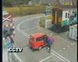 Train hits a car - amazing