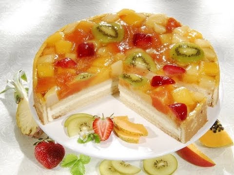 Как сделать торт с фруктами в желе