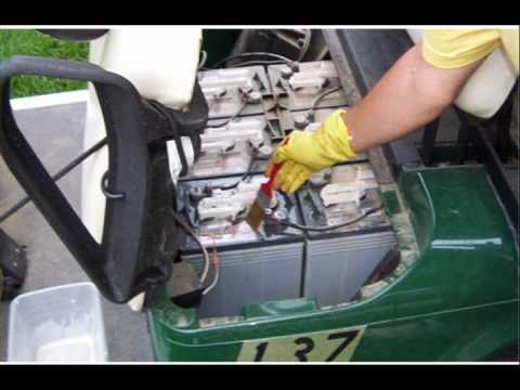 how to fill golf cart batteries