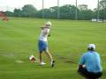 Karrie Webb practising before her round at the HSBC Women's Champions 2009 tournament