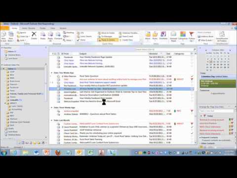 how to organize outlook