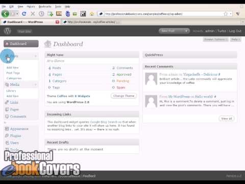 Wordpress Tutorial - Exploring the Dashboard