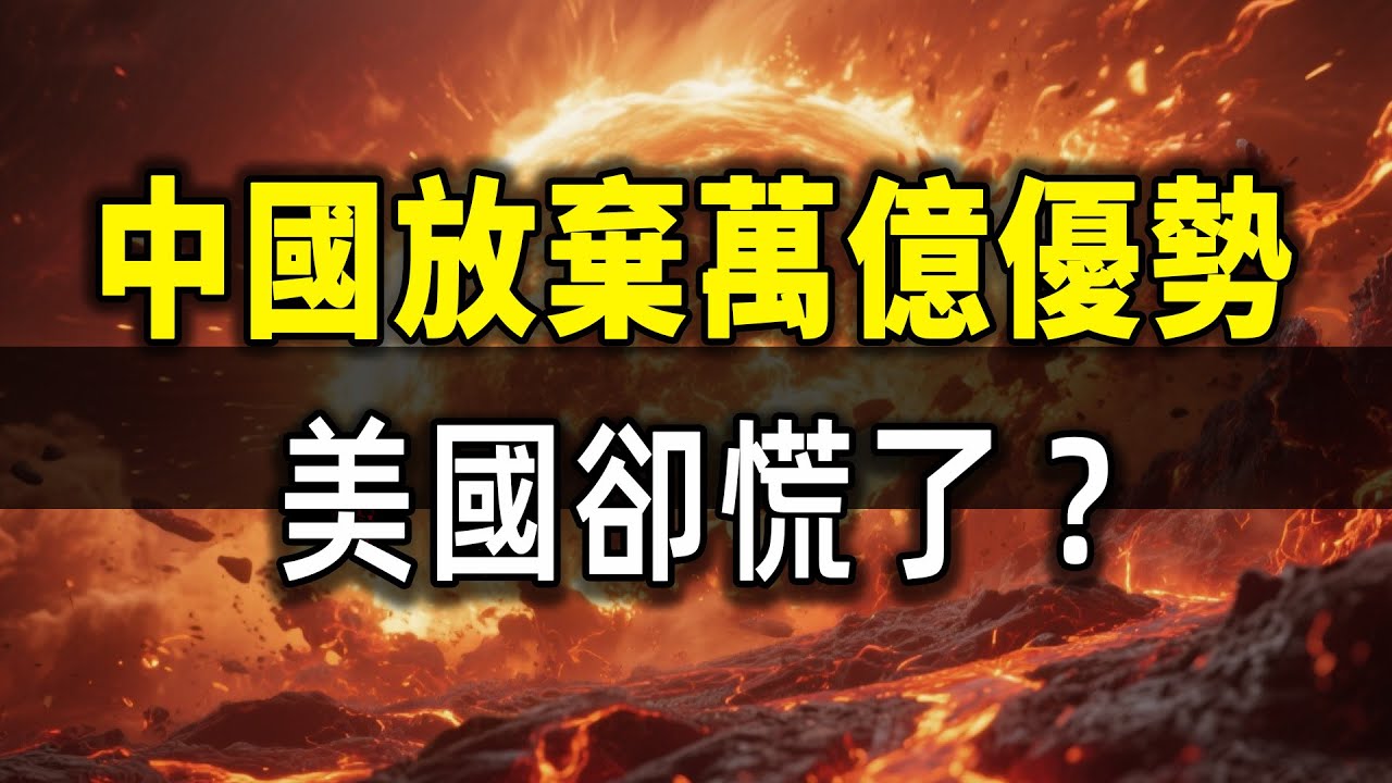 中國放棄萬億優勢，美國卻慌了？這招太狠了！