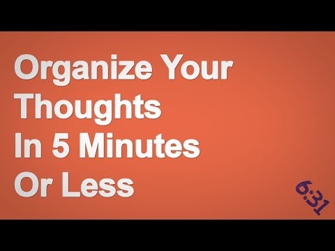 how to organize thoughts