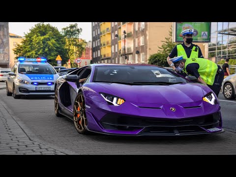 POLICE vs SUPERCARS - Lamborghini Aventador SVJ