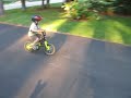 Chase's first day on his two wheel bike.