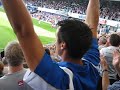 Crowd celebrate Benjani first at Fratton Park Crowd celebrate Benjani first at Fratton Park