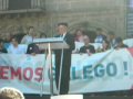 Avelino Pousa Antelo na manifestación de Queremos Galego