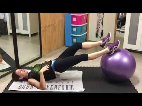 How to… Supine Leg Curl Feet on Ball