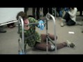 UC Students Role Play with Canes, Crutches, Walkers