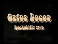 legendario trio de rockabilly de argentina formado por don gato en contrabajo y voz-benito en guitarra y coros y gaby dast en bateria y coros