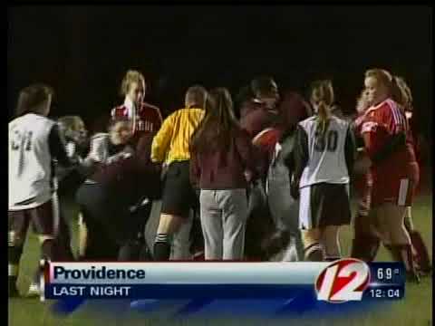 ri soccer_fight - A fight broke out on the soccer field between players at a high school game in Providence Sunday night, and moments later, fans in the stands were coming to ...