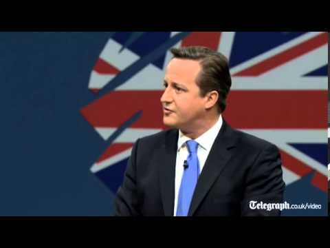 cameron - During his speech to the Conservative Party Conference in Manchester, Prime Minister David Cameron defends Britain and embraces the island mentality. It was ...
