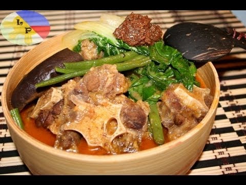 Lutong Pinoy - Step by step on How to cook Kare-kare. Kare-Kare is one of the favourite recipes of Lutong pang Pamilya, oxtail mixed with vegetables like eggplant, string b...