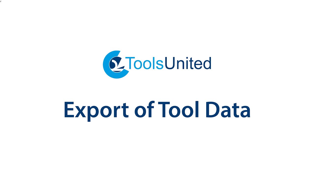 3. Export of Tool Data