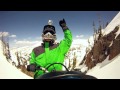 go pro chute hill climb on snowmobile