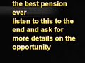 best pension ever