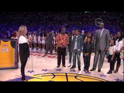 O'Neal - the Los Angeles Lakers retires SHAQ's NO.34 I do not own this video...All rights belong to the NBA.....