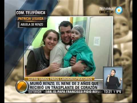 Visión 7: Murió Renzo, el nene de dos años internado en el Garrahan (2 de 2)