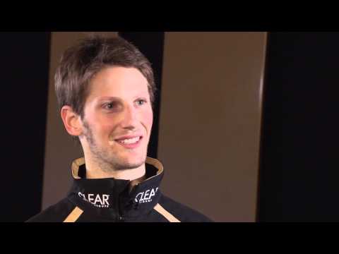 Romain Grosjean interview at Lotus E20 launch (HD)
