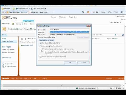 how to sync lync with outlook 2007