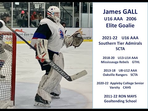 2019-20 Full Season Highlights James Gall 2006 Elite Goalie