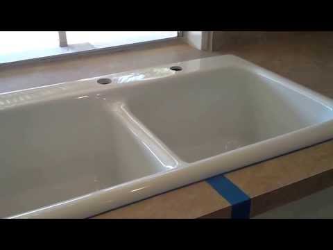 how to install acrylic sink