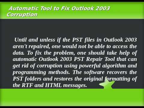 how to repair outlook 2003