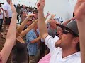 at the end of the tour, in front of the michael vaughan - our most successful captain - we still support you banner...

we are the army, the barmy army
we are mental, we are mad
we are the loyalest cricket supporters
that the world has ever had