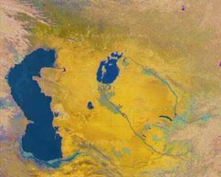 the shrinking Aral Sea