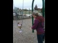 Kate on the swings