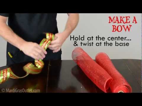 how to decorate a christmas tree with mesh netting