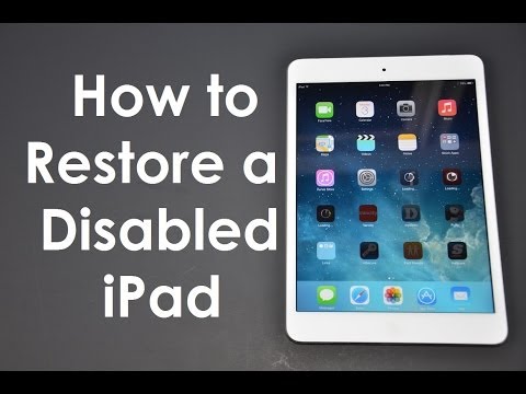 how to enable disabled ipad