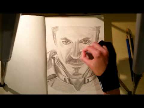 how to draw robert downey jr