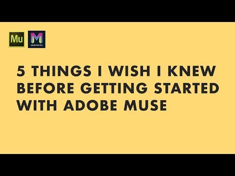5 Things I Wish I Knew Before Getting Started with Adobe Muse | Adobe Muse CC | Muse For You