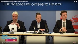 Video zu: Pressekonferenz der FDP-Fraktion zum Haushalt 2017