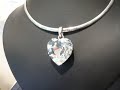 Collier & bracelet gros coeur cristal ebay