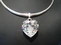 Collier & bracelet gros coeur cristal ebay