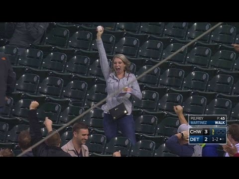 Cute Fan Snags Foul Ball At Detroit Tigers Game Then Dances