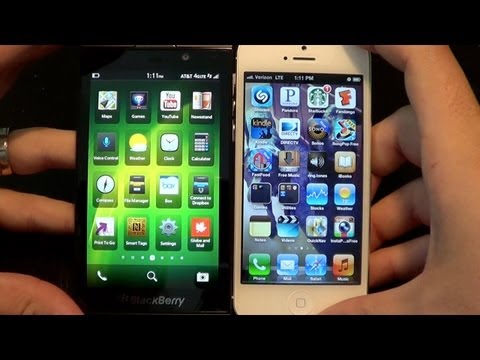 blackberry z10 vs iphone 5 speed test