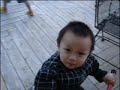 Phi and Minh playing on the deck Phi and Minh playing on the deck