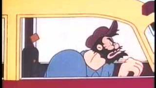 Business Competition? Vintage Cartoon, Popeye in Taxi Turvey