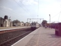 Indian Railways..WAP7 Bangalore Rajdhani overtakes Nandigram..Chases Andhra Pradesh express