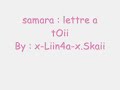 SAMARA - LETTRE A TOI