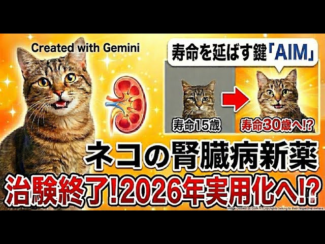 猫の腎臓病治療薬、年内実用化へ期待高まる