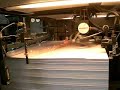 Paper feed into a Heidelberg Speedmaster