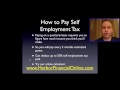 Self Employment IRS Income Tax Rate Information & Help 2009, 2010.mov
