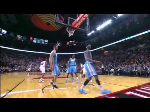 Elliot Williams beautiful put-back dunk over the Nuggets