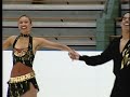 kassy kova and justin ross perform their intermediate freedance at the 2008 junior national figure skating championships in salt lake city, utah.