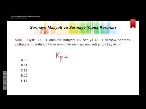 Sermaye maliyeti Sermaye maliyeti